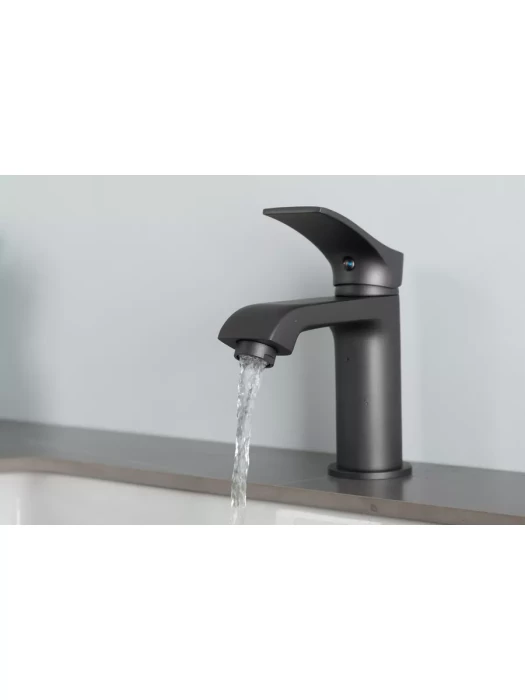 Смеситель Frap F1075-9, для раковины, латунь, покрытие PVD, графит
