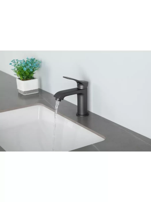 Смеситель Frap F1075-9, для раковины, латунь, покрытие PVD, графит