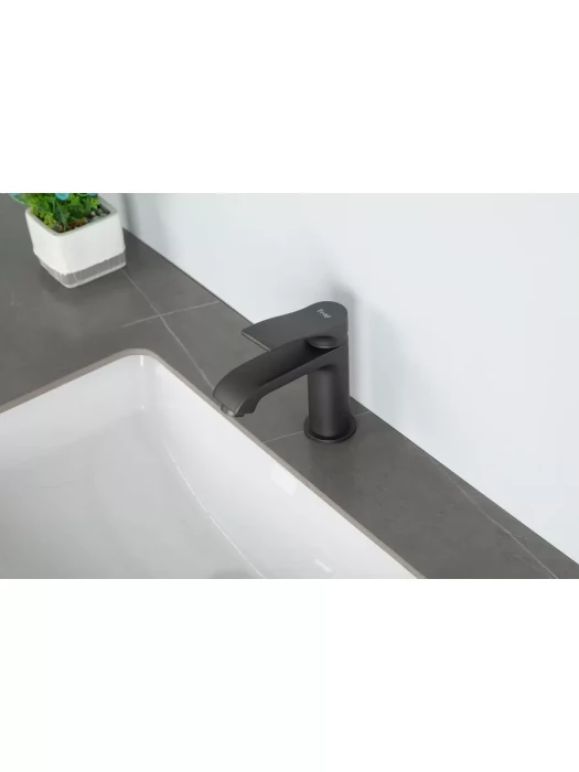 Смеситель Frap F1075-9, для раковины, латунь, покрытие PVD, графит