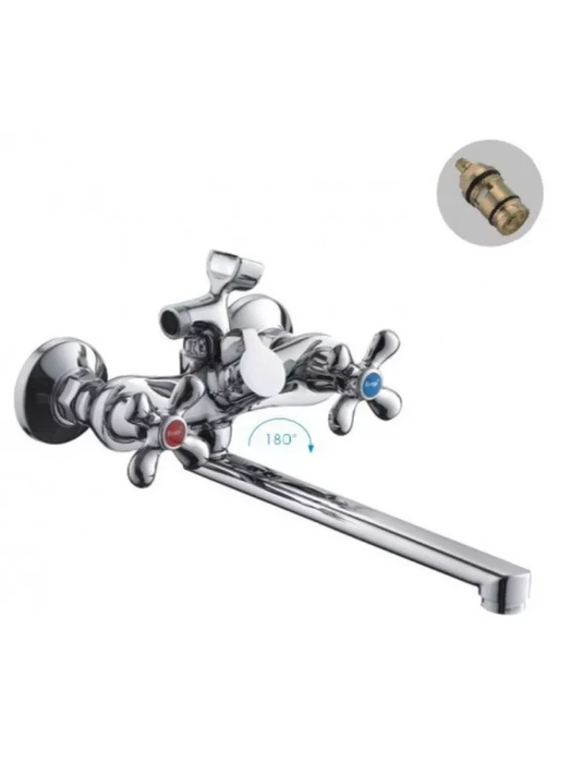 Смеситель Frap F22731-B, для ванны, с душевой лейкой, латунь, глянцевый, хром