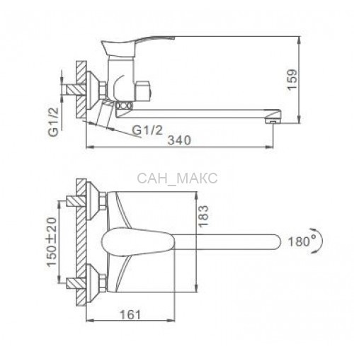 Смеситель для ванны Frap F22001
