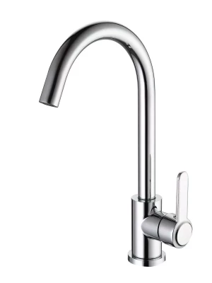 Смеситель кухонный Frud R42052-10, нержавеющая сталь, поворотный излив