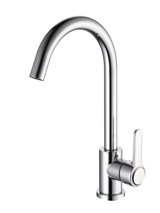 Смеситель кухонный Frud R42052-10, нержавеющая сталь, поворотный излив
