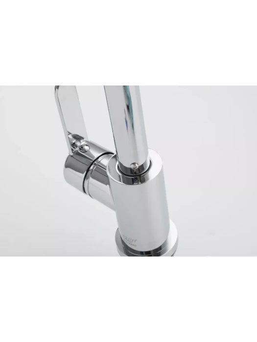 Смеситель кухонный Frud R42052-10, нержавеющая сталь, поворотный излив