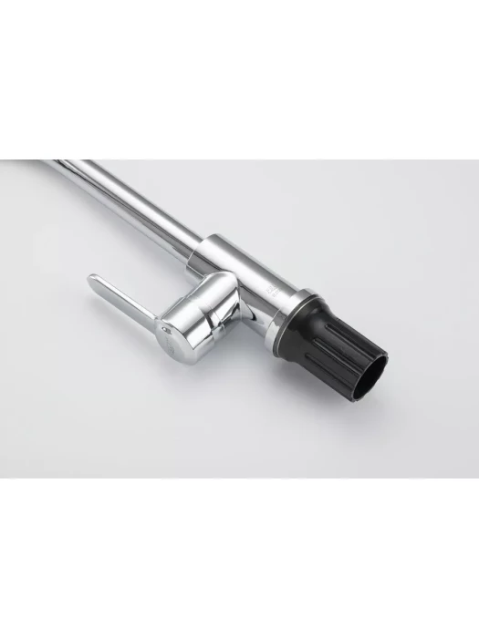 Смеситель кухонный Frud R42052-10, нержавеющая сталь, поворотный излив