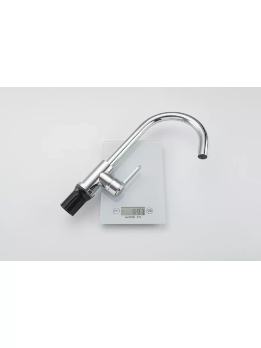 Смеситель кухонный Frud R42052-10, нержавеющая сталь, поворотный излив