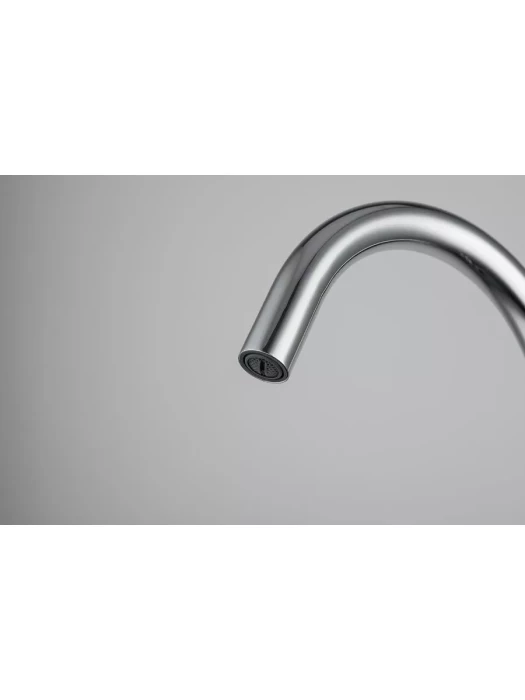 Смеситель кухонный Frud R42052-10, нержавеющая сталь, поворотный излив