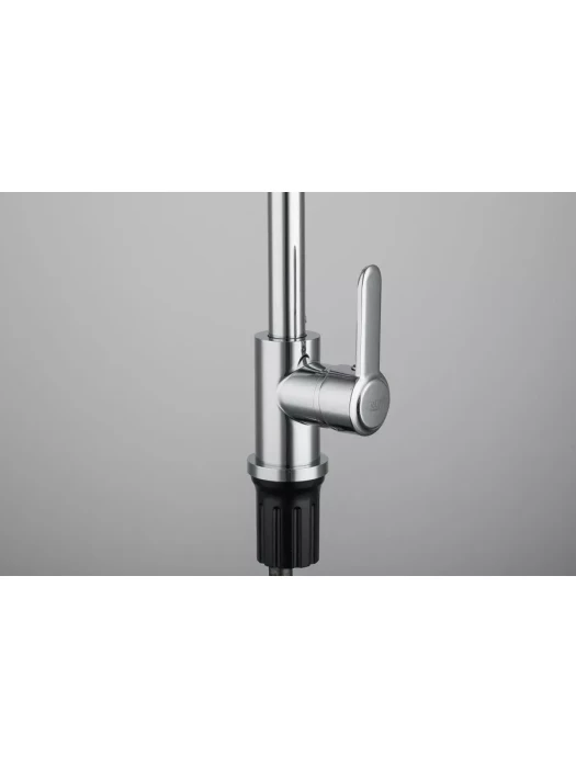 Смеситель кухонный Frud R42052-10, нержавеющая сталь, поворотный излив