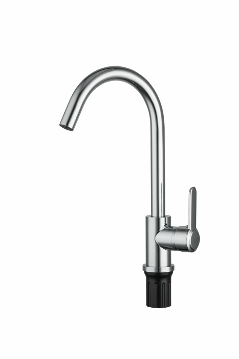 Смеситель кухонный Frud R42052-10, нержавеющая сталь, поворотный излив