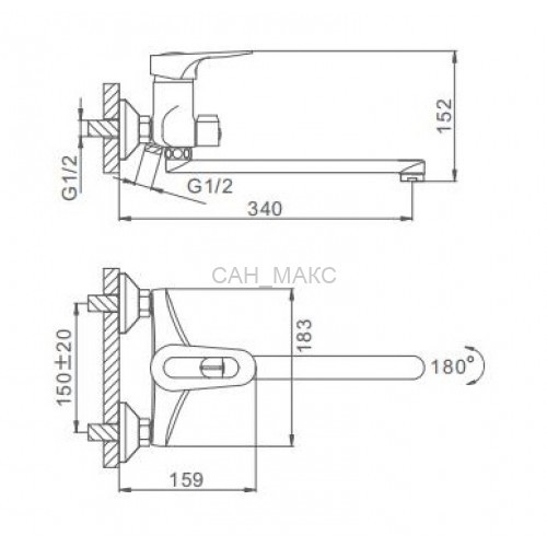 Смеситель для ванны Frap F22004