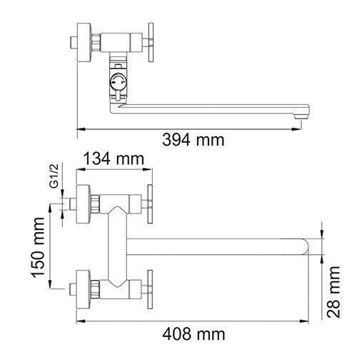 Смеситель для ванны Wasserkraft 7802L
