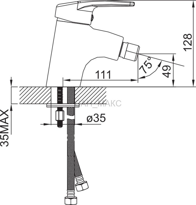 Смеситель для биде IDDIS Sicily (CD46093C)