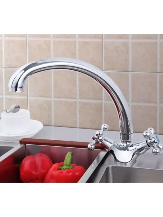Смеситель кухонный Frap F4219-2, с поворотным изливом, латунный корпус, 1/2", хром