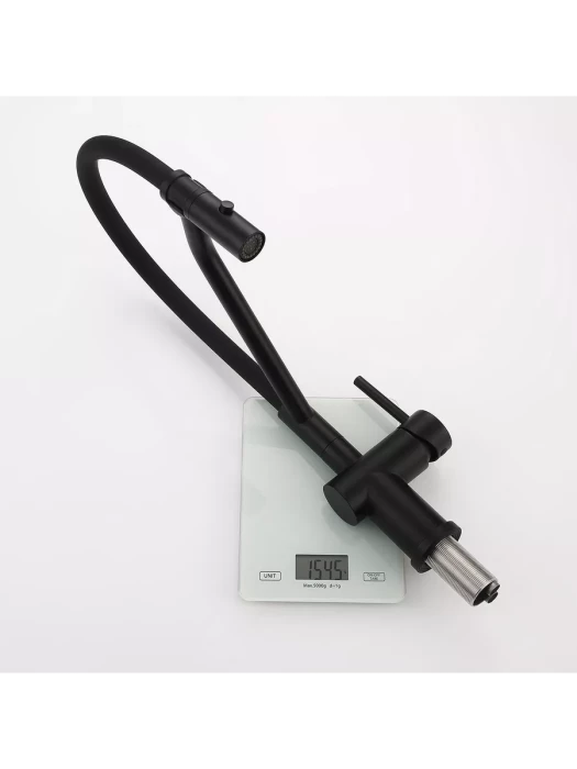 Смеситель Raglo R86.41.06, для кухни, со съемным изливом, черный