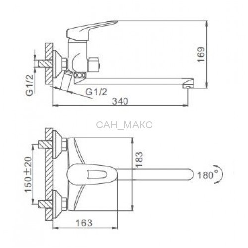 Смеситель для ванны Frap F22007