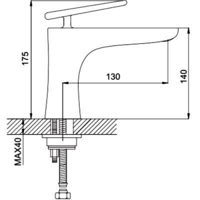 Смеситель для раковины Faop A1003-4