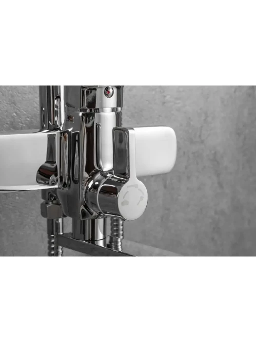 Душевая стойка с тропическим душем Frap H61 F2461, латунь цвет хром