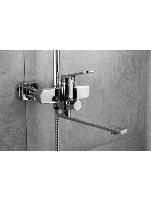 Душевая стойка с тропическим душем Frap H61 F2461, латунь цвет хром