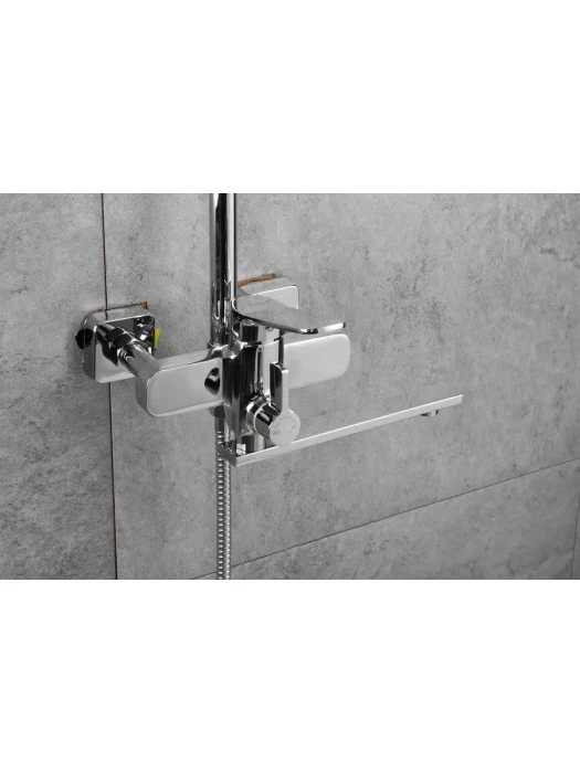 Душевая стойка с тропическим душем Frap H61 F2461, латунь цвет хром