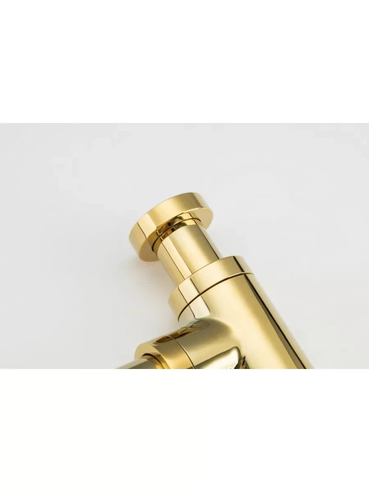 Сифон для раковины Frap F82-3, бутылочный, латунный, золотистый