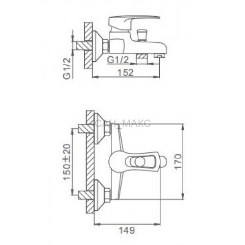 Смеситель для ванны Frap F30701-B