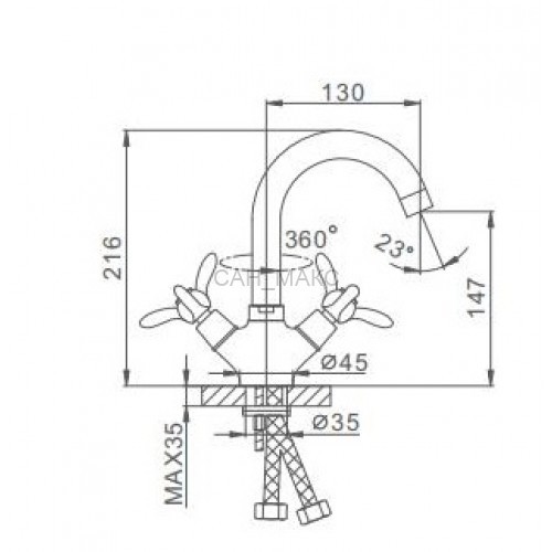 Смеситель для раковины Frap F1312