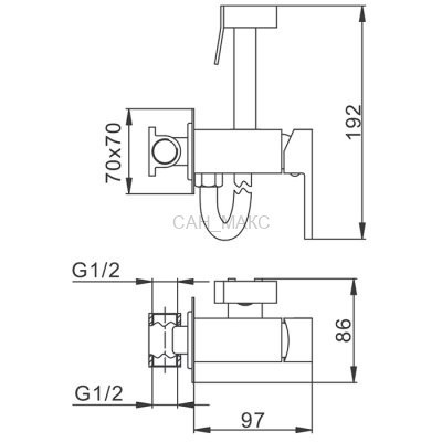 Смеситель гигиенический Frap F7506-4