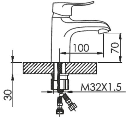 Смеситель для раковины Hansen H10003
