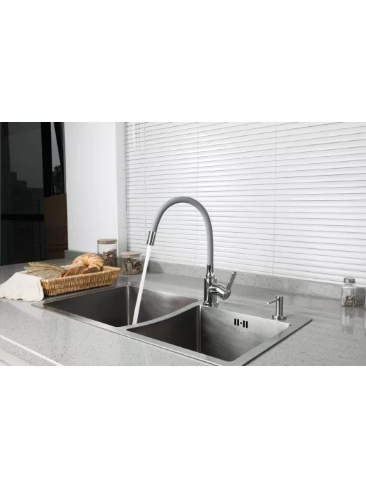 Смеситель для кухни Frud R42052-31, с гибким изливом, однорычажный, хром