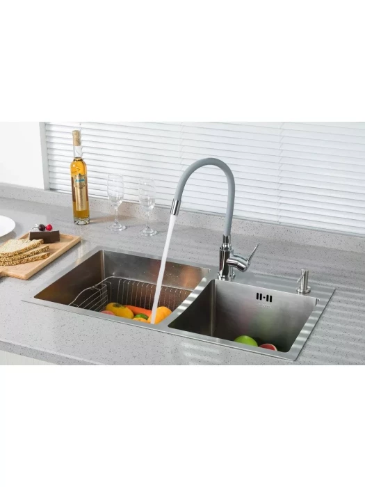 Смеситель для кухни Frud R42052-31, с гибким изливом, однорычажный, хром