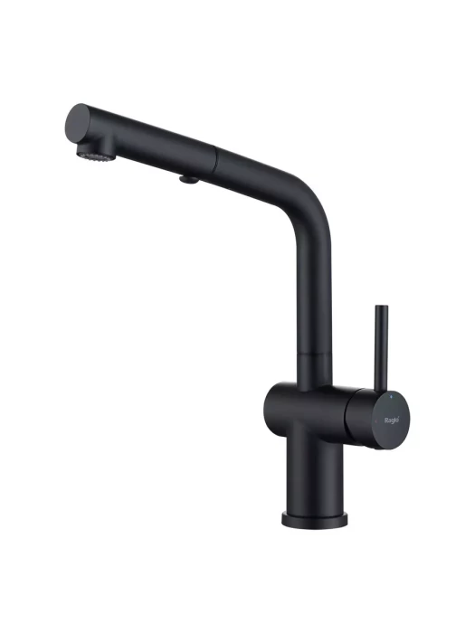 Смеситель Raglo R86.49.06, для кухни, с выдвижным изливом, черный