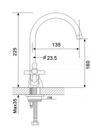 Смеситель для раковины Frap F1319
