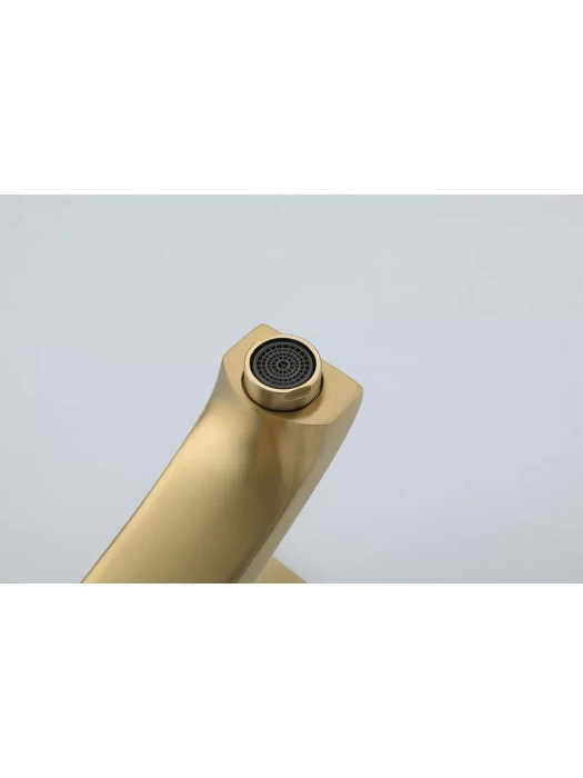 Смеситель Frap F1076-3, для раковины, гибкий подвод, аэратор, золотистый, латунный