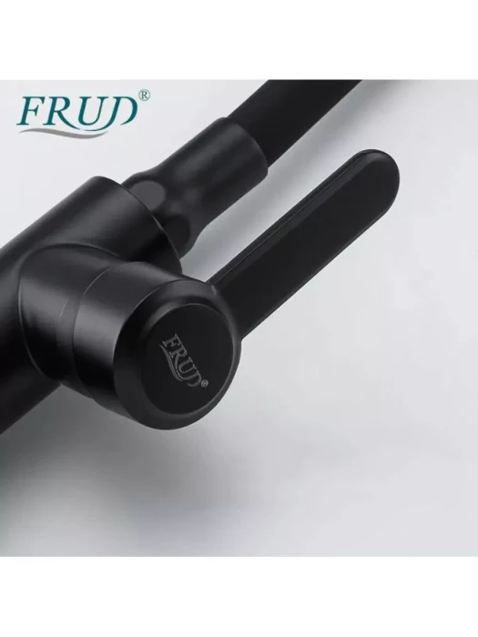 Смеситель Frud R42052-32, нержавеющая сталь, PVD покрытие, черный