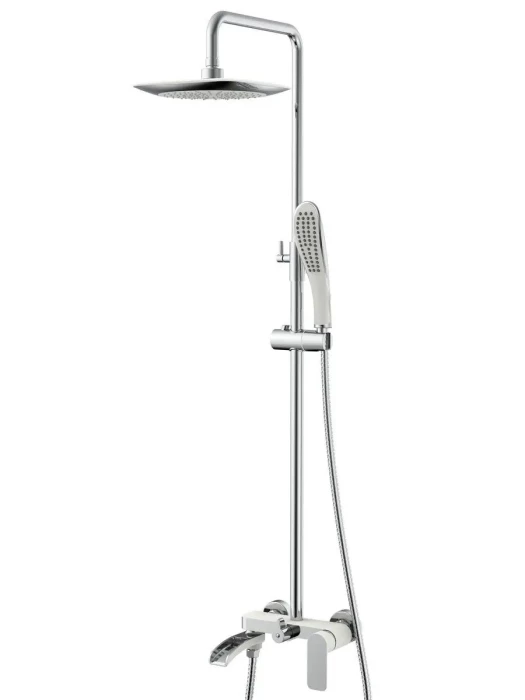 Душевая система Gappo G2448-8 настенная, латунь, белый, хром