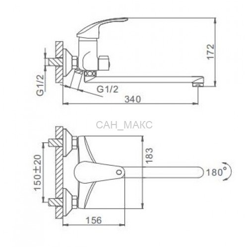 Смеситель для ванны Frap F22021