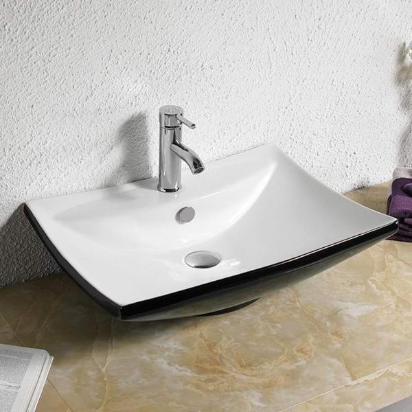 Раковина MELANA MLN-7211BW (черно-белая)