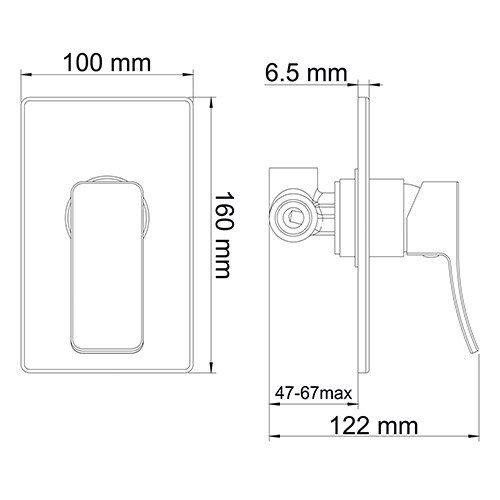 Смеситель встраиваемый Wasserkraft 10651WHITE