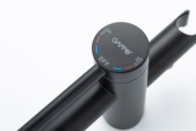 Смеситель для ванны напольный Gappo G3006-6 латунь, в черном цвете