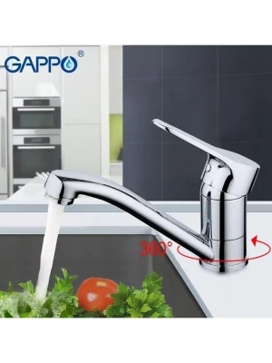 Смеситель для кухни Gappo G4536 однорычажный, латунь, хромированный