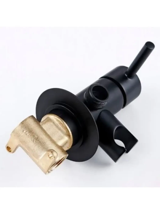 Смеситель Frap F7505-6 с гигиеническим душем, черный, матовый, 120 см