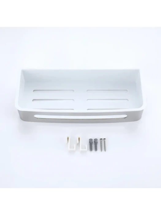 Полка для ванны RAGLO R340.02, металл, пластик, цвет хром, настенная, 29x21.5x5.5 см