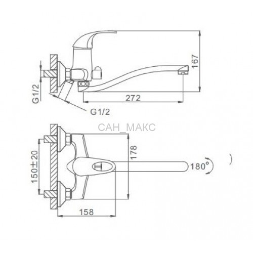 Смеситель для ванны Frap F2203