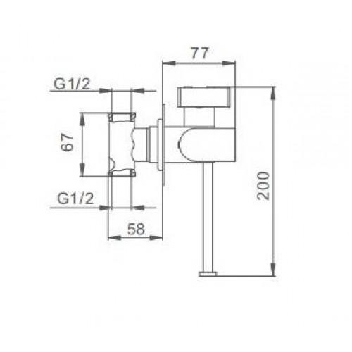 Смеситель гигиенический Frap F7512
