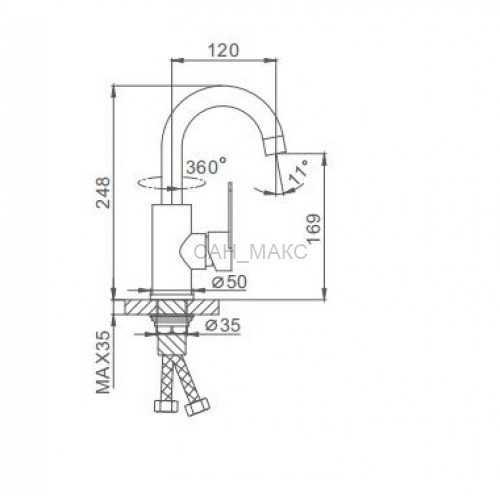 Смеситель для раковины Frap F1348