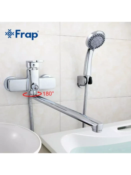 Смеситель для ванны Frap F2273, хромированный, поворотный излив