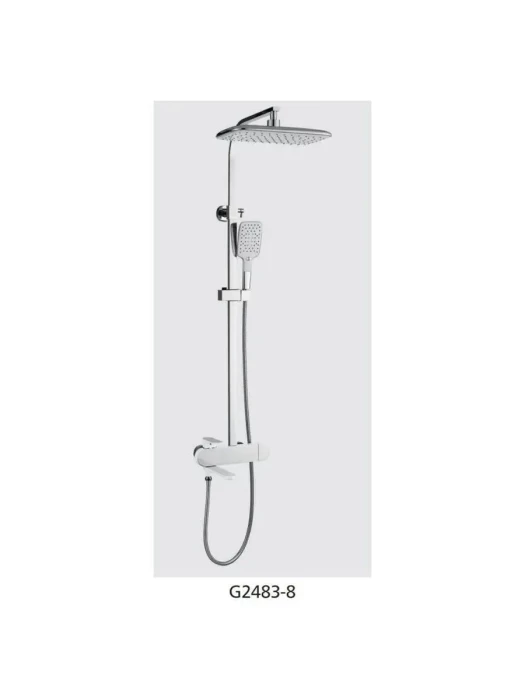Душевая система Gappo G2483-8, настенная, латунь, белый, хром
