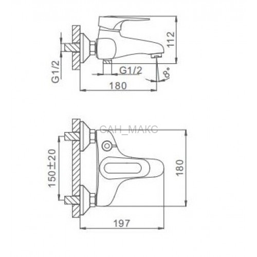 Смеситель для ванны Frap F3204