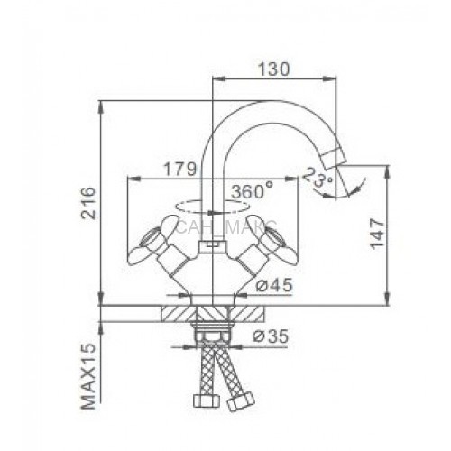 Смеситель для раковины Frap F13731-B