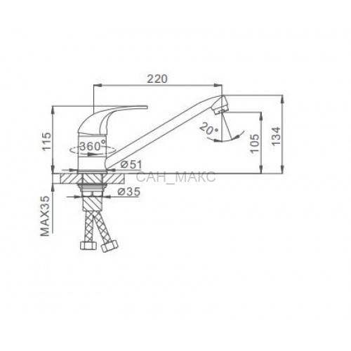 Смеситель для кухни Frap F4902-B